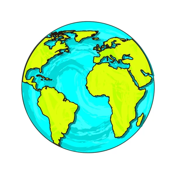 Planète Vectorielle Illustration Vectorielle Simple — Image vectorielle