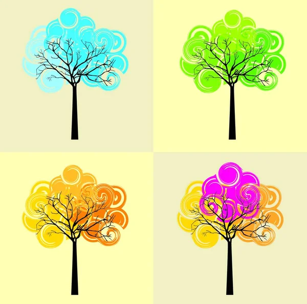 Tree Graphic Vector Illustration — Stock Vector