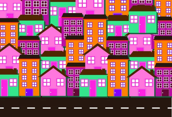 Houses Graphic Vector Illustration — Stock Vector