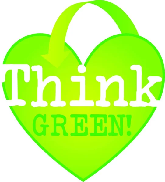 Σκεφτείτε Πράσινο Κομψό Διανυσματική Απεικόνιση — Διανυσματικό Αρχείο