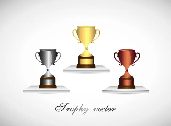 Trophies Graphic Vector Illustration — Stock Vector