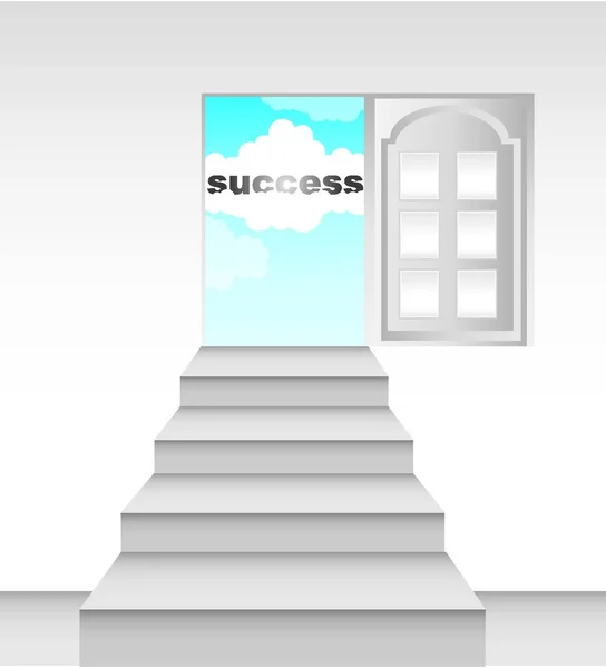 Success Door Vector Illustration — Stock Vector