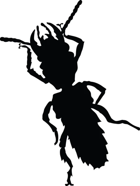 Ilustración Silueta Bug — Vector de stock