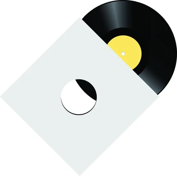 Vinylový Záznam Grafická Vektorová Ilustrace — Stockový vektor