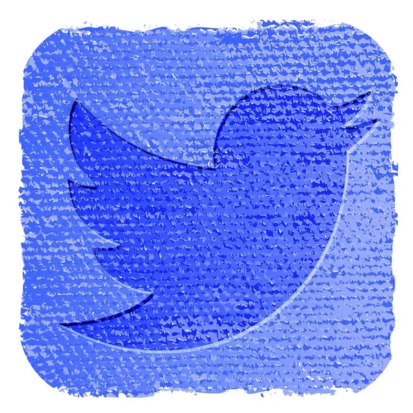 Icono Twitter Ilustración Vectorial Elegante — Vector de stock