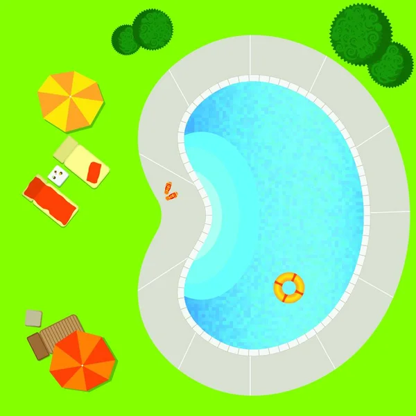 Swimming Pool Graphic Vector Illustration — Stock Vector