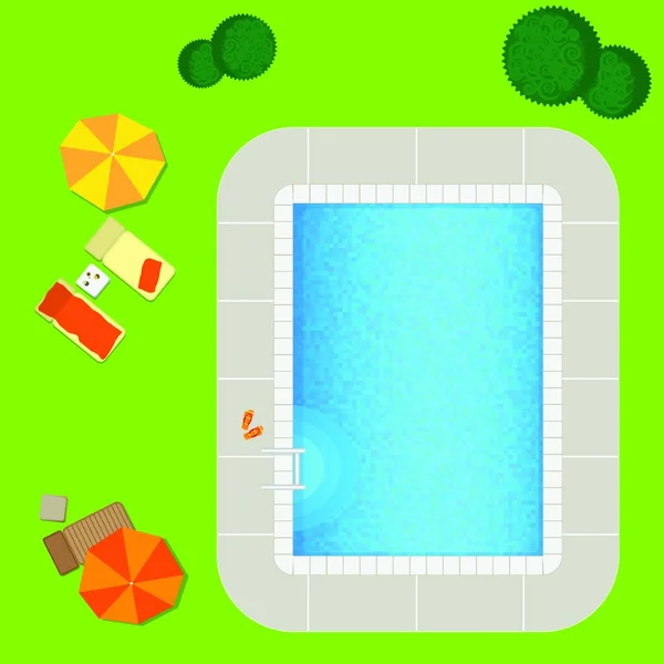 Swimming Pool Graphic Vector Illustration — Stock Vector