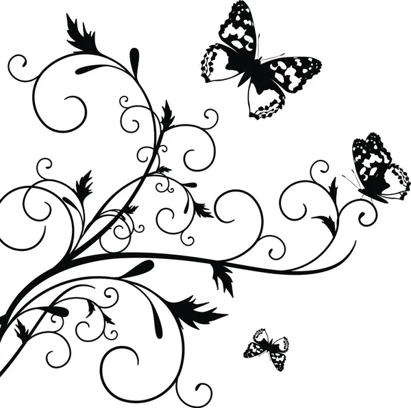 Ilustrace Motýla — Stockový vektor