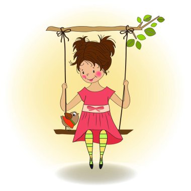 Salıncaktaki genç kız