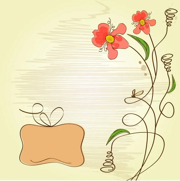 Beautiful Flowers Background Vector Illustration — Stock Vector