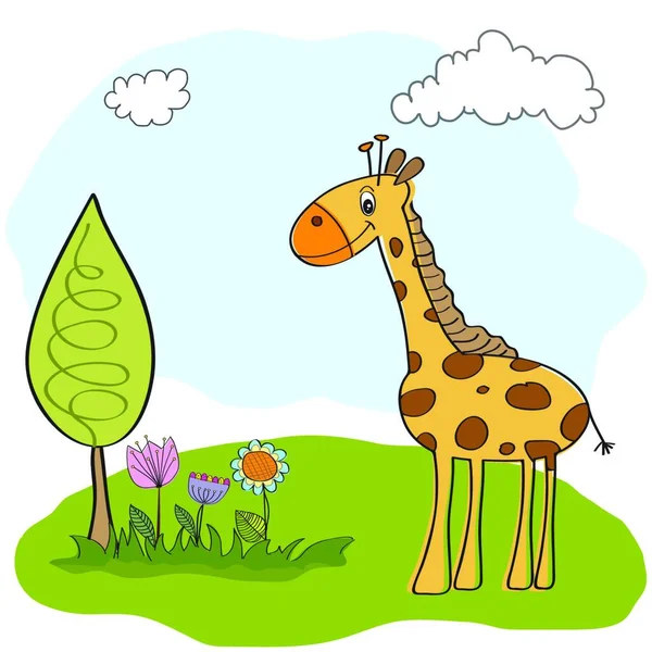 Illustration Girafe — Image vectorielle