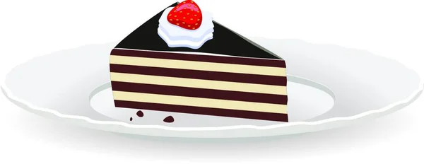 Illustration Vector Cake Slice — Stock Vector