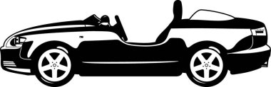 Roadster arabası, vektör çizimi basit tasarım
