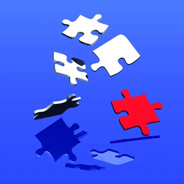 Puzzel Icoon Web Eenvoudige Illustratie — Stockvector