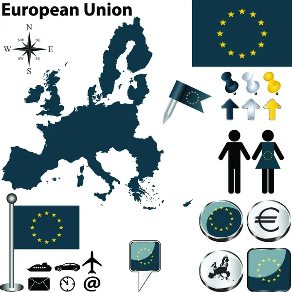 欧洲联盟 矢量图解简易设计 — 图库矢量图片