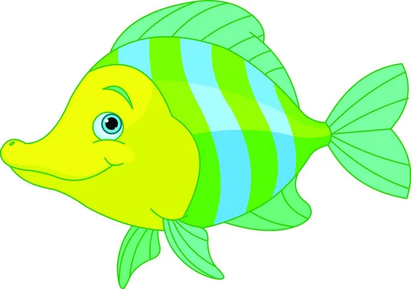Χαριτωμένο Ψάρι Διανυσματική Απεικόνιση Απλό Σχέδιο — Διανυσματικό Αρχείο
