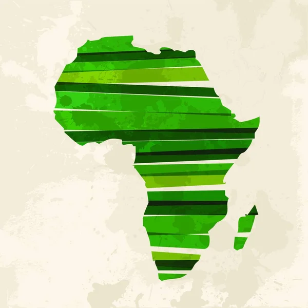 Peta Afrika Multiwarna Vintage Desain Sederhana Gambar Vektor - Stok Vektor