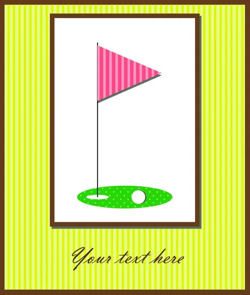 Carte Golf Illustration Vectorielle Design Simple — Image vectorielle