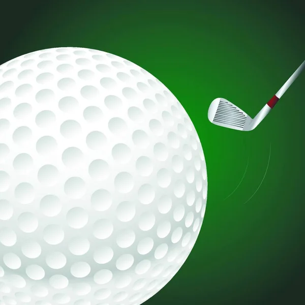 Vector Golf Ball Vector Illustration Simple Design — Stock Vector