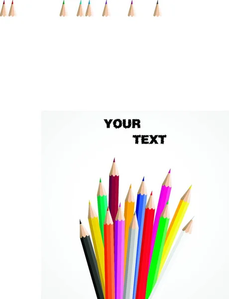 Vector Illustration Color Pencils — Stock Vector