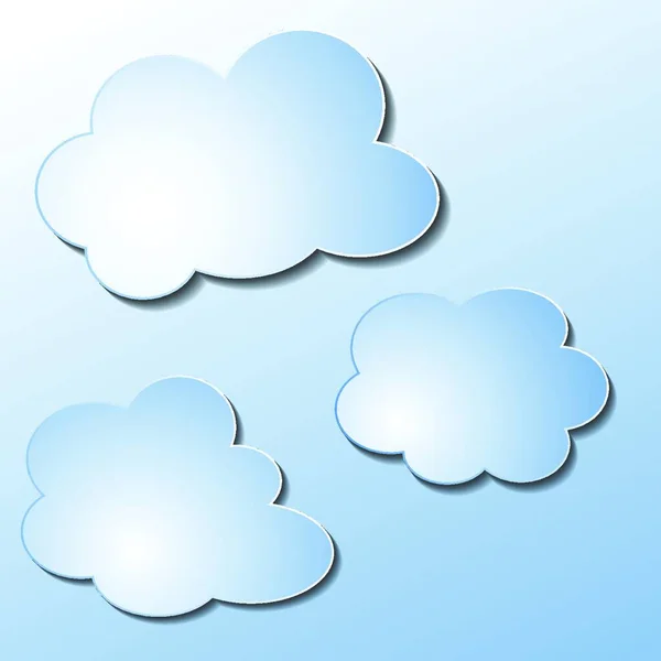 Wolken Vektorillustration Einfaches Design — Stockvektor