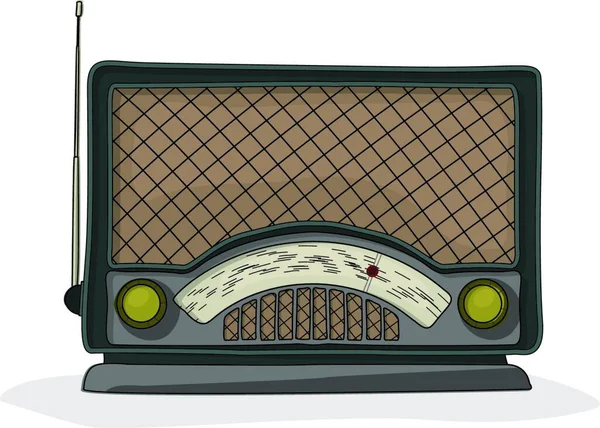 Карикатурное Радио Красочная Векторная Иллюстрация — стоковый вектор