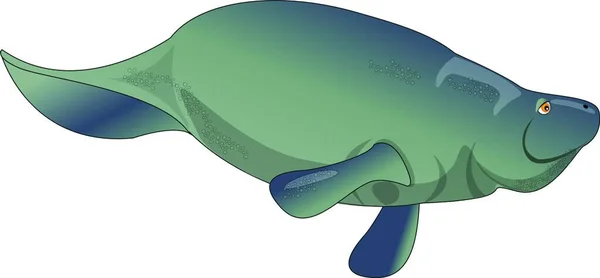 Seal Underwater Graphic Vector Illustration — Stock Vector