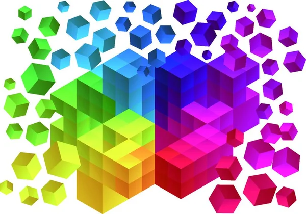 Fond Cube Abstrait Illustration Vectorielle Graphique — Image vectorielle