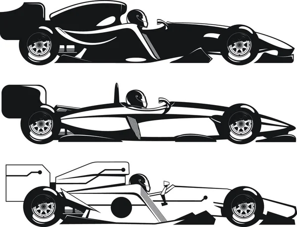 Formel Bil Vektor Illustration Enkel Design — Stock vektor