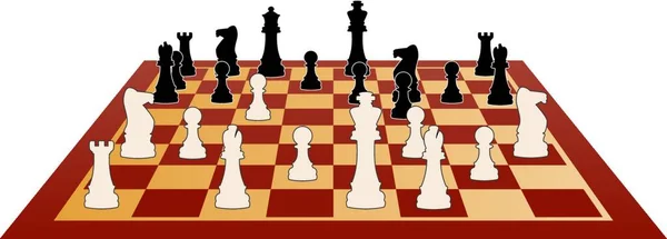 白棋上的矢量棋局 — 图库矢量图片