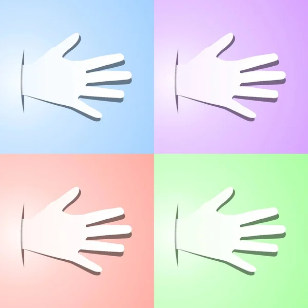 Hands Set Vector Illustration — Image vectorielle
