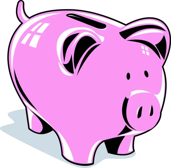 Ilustración Pink Piggybank — Archivo Imágenes Vectoriales