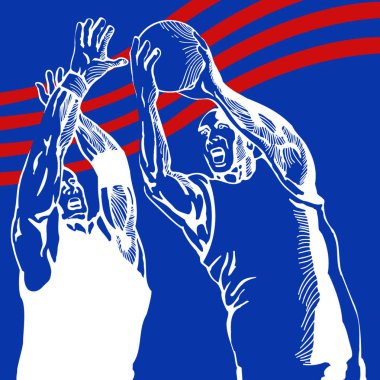 Basketbolcu Turnike, grafik vektör illüstrasyonu