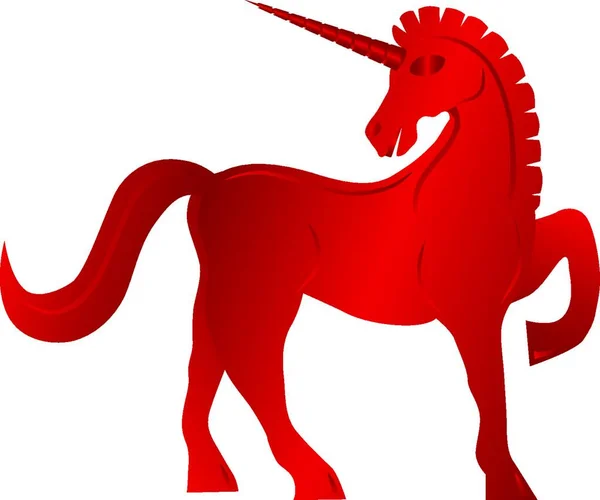 Illustrazione Della Silhouette Dell Unicorno — Vettoriale Stock