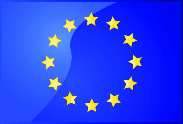 欧洲联盟旗帜矢量图解 — 图库矢量图片