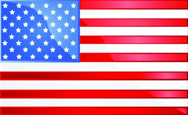 American Flag Vector Illustration — Stock Vector
