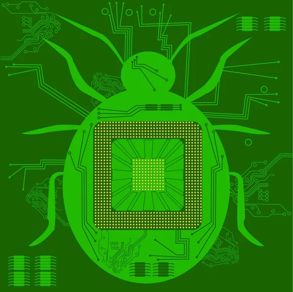 Computer Insect Vectorillustratie — Stockvector