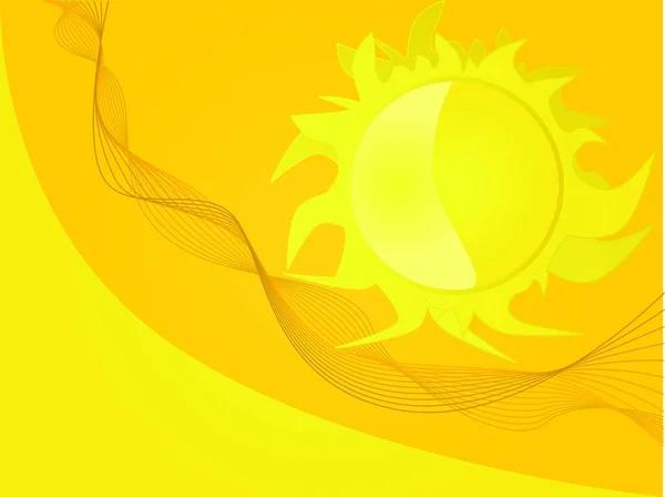 Schöne Abbildung Des Sonnenvektors — Stockvektor