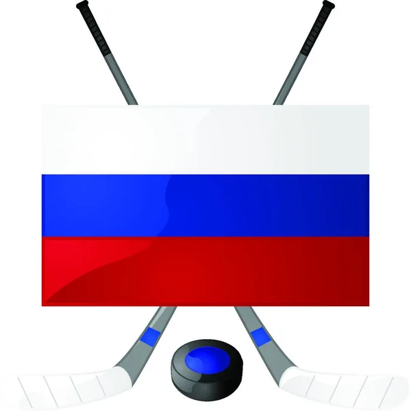 Ilustración Del Hockey Ruso — Vector de stock
