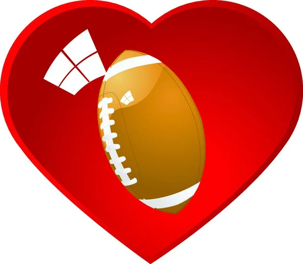 stock vector I love football vector illustration