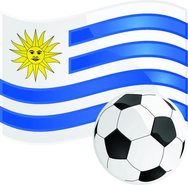 乌拉圭足球病媒说明 — 图库矢量图片