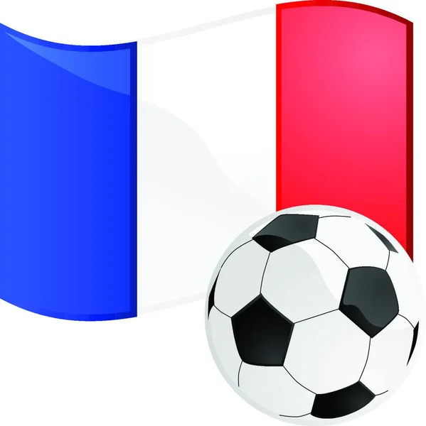 Francja Piłka Nożna Ikona Dla Sieci Wektor Ilustracja — Wektor stockowy