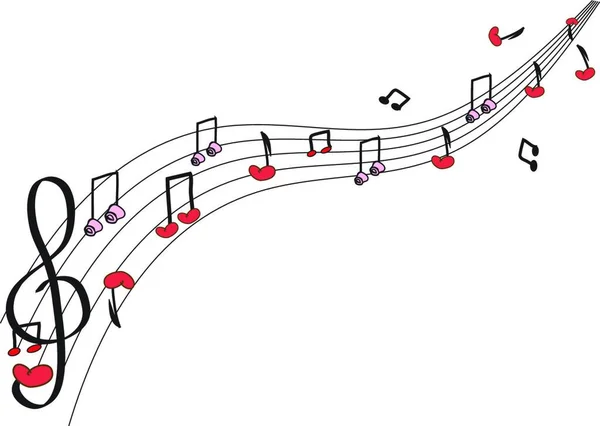 Illustration Note Musique Noire — Image vectorielle