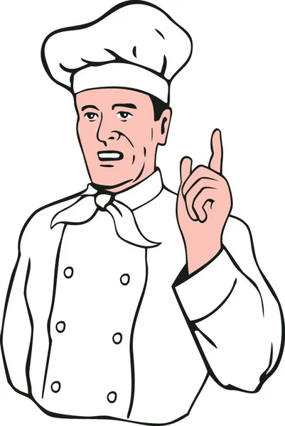 Illustration Chef Cuisinier Baker — Image vectorielle