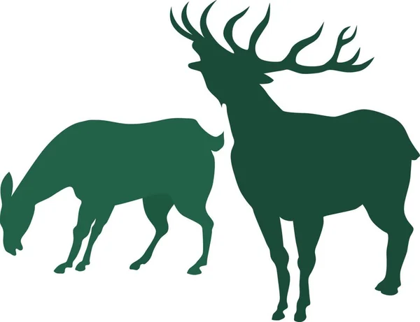 Απεικόνιση Του Deer Silhouette — Διανυσματικό Αρχείο