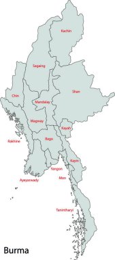 Gri Burma haritasının çizimi