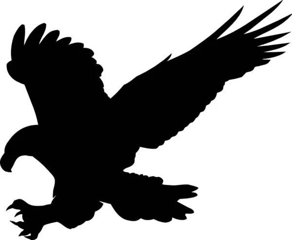 Illustration Vecteur Silhouette Aigle — Image vectorielle