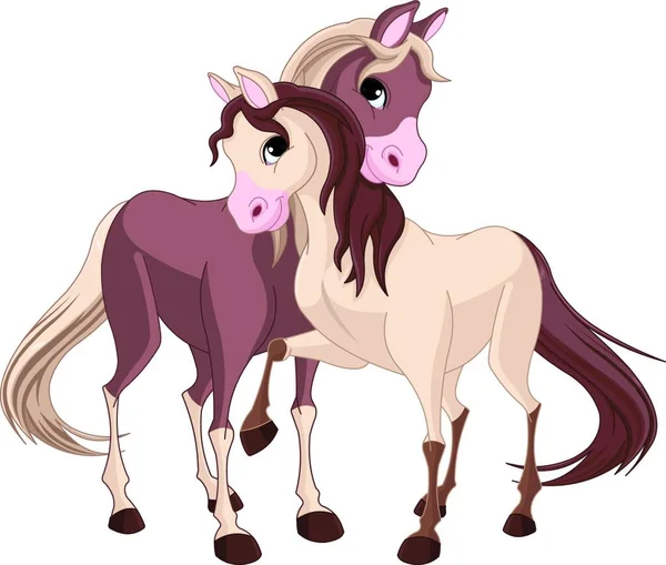 Две Лошади — стоковый вектор