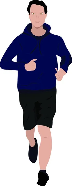Ilustração Homem Jogging — Vetor de Stock
