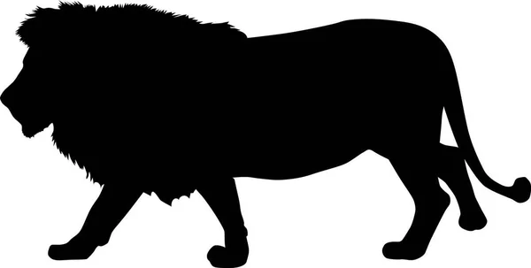 Illustration Lion Silhouette — Stock Vector